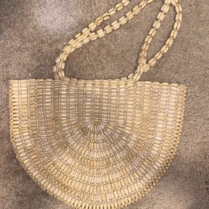 Natural beaded purse